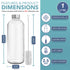 HEFTMAN CLEAR GLASS BOTTLES 1 LITRE - 6 PACK