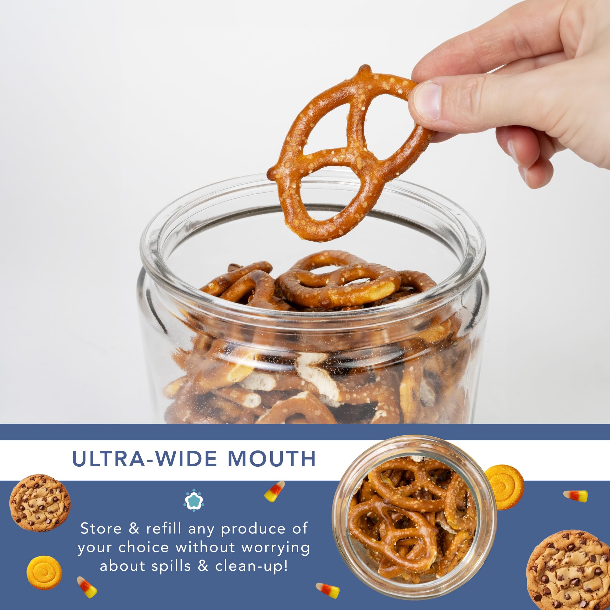 HEFTMAN STORAGE GLASS JAR 2L