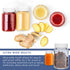 HEFTMAN 60 ML SMALL GLASS BOTTLES WITH LIDS - 12 PACK
