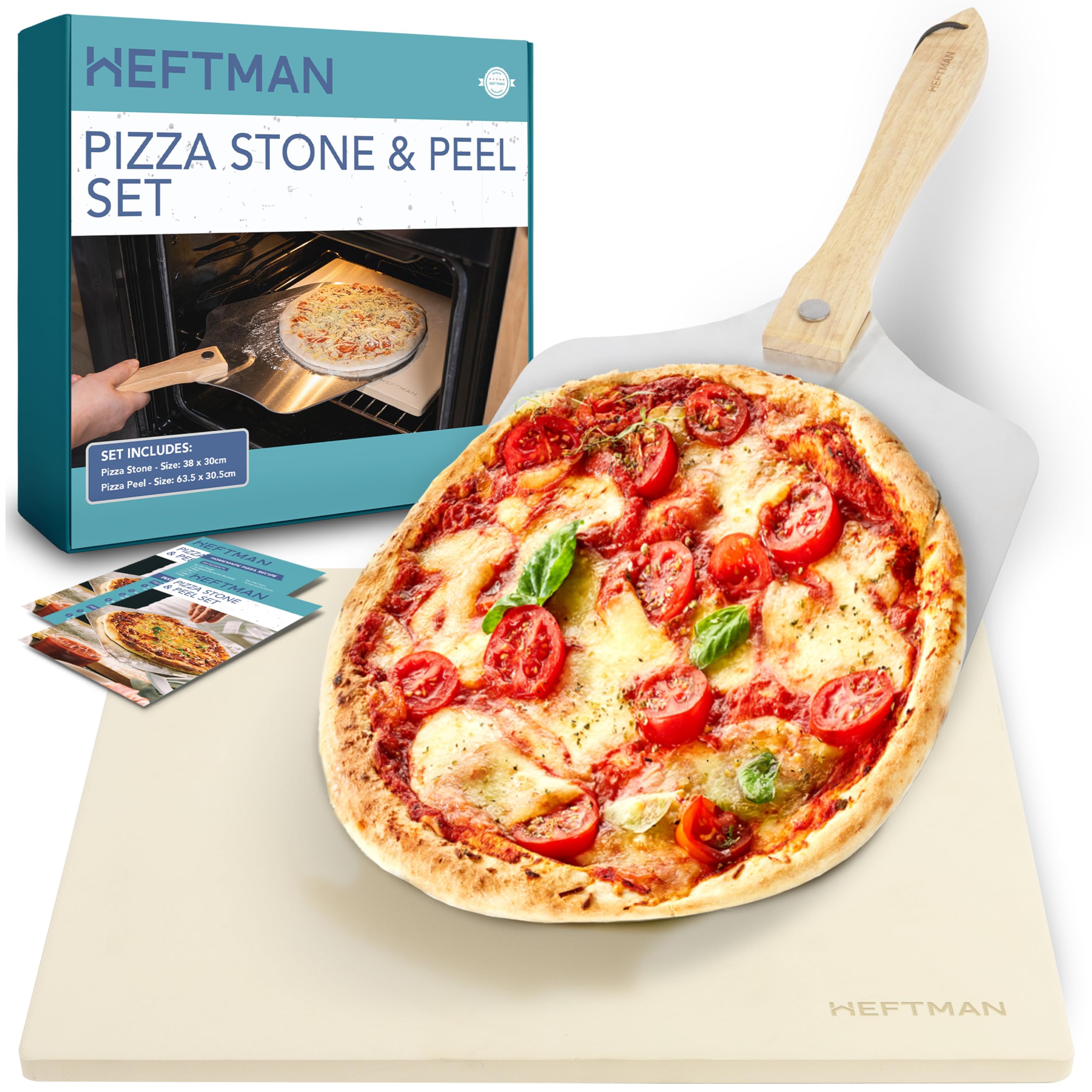 HEFTMAN PIZZA STONE & PEEL SET