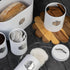 HEFTMAN KITCHEN STORAGE CANISTER 5 PIECE SET - WHITE