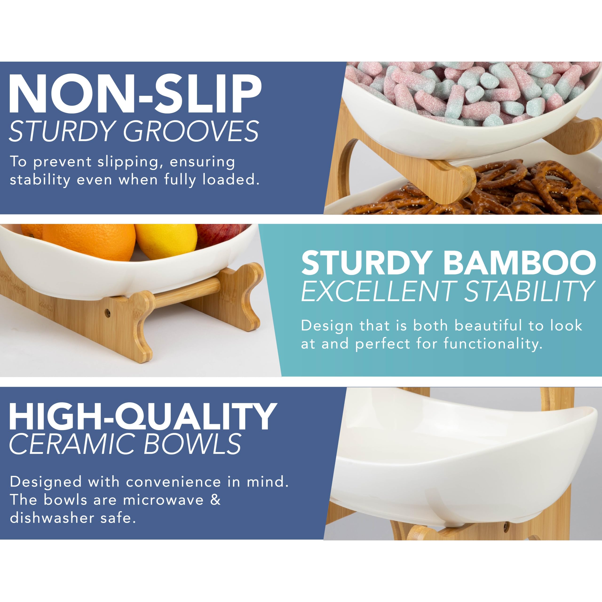 HEFTMAN 3 TIER OVAL BOWL STAND