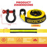 GADLANE TOW ROPE 5M X 5CM,10 TON - YELLOW