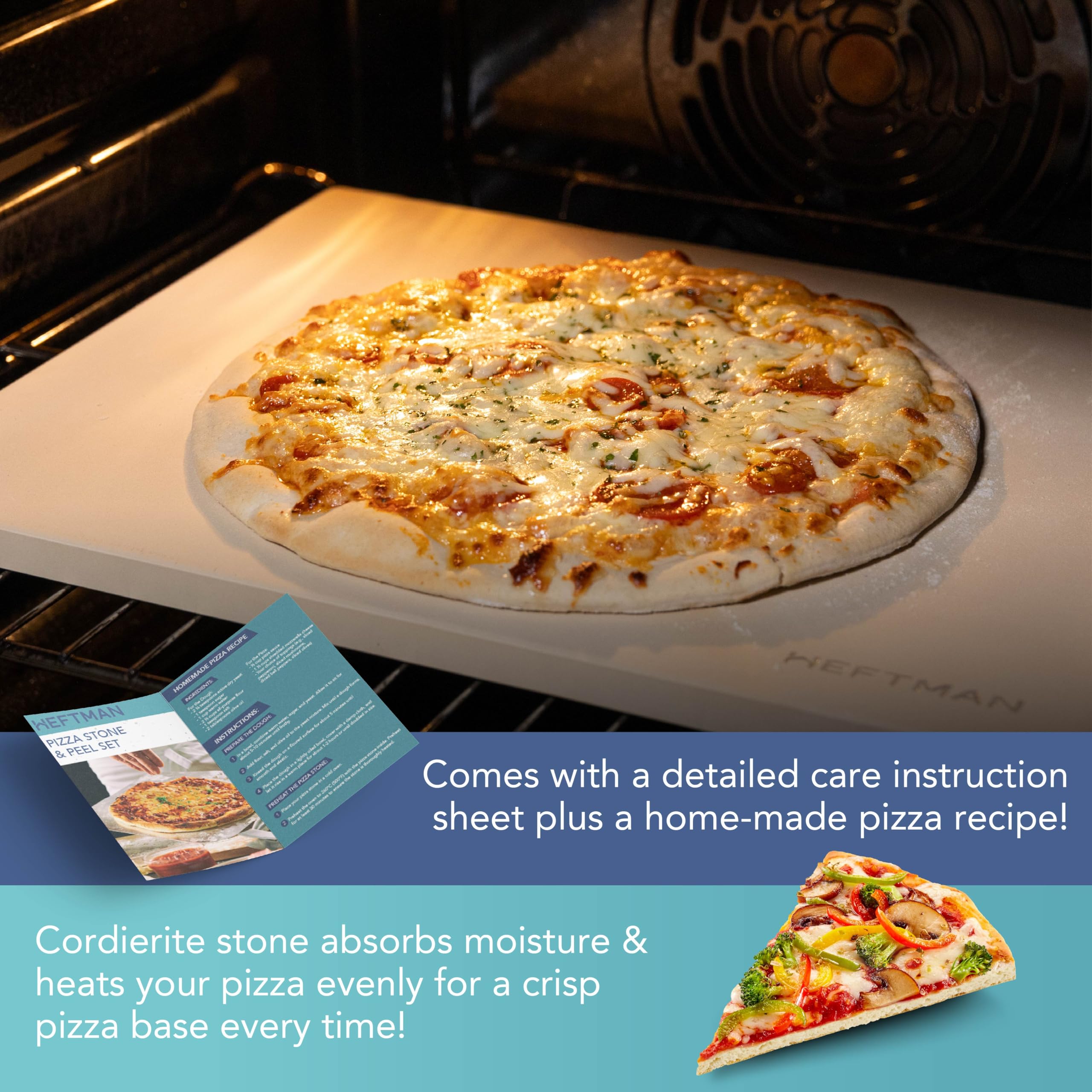 HEFTMAN PIZZA STONE & PEEL SET