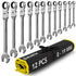 BLOSTM FLEXIBLE COMBINATION RATCHET SPANNER SET - 12PCS