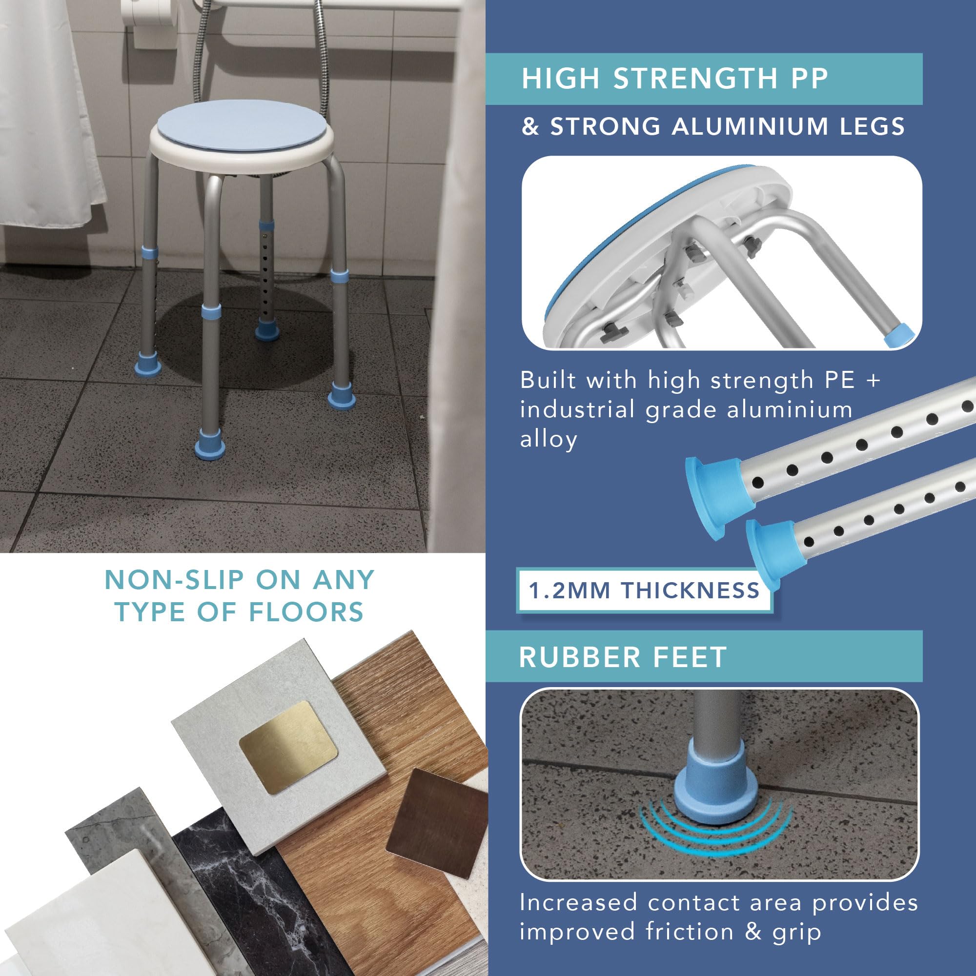 HEFTMAN STOOL WITH ROTATING SEAT