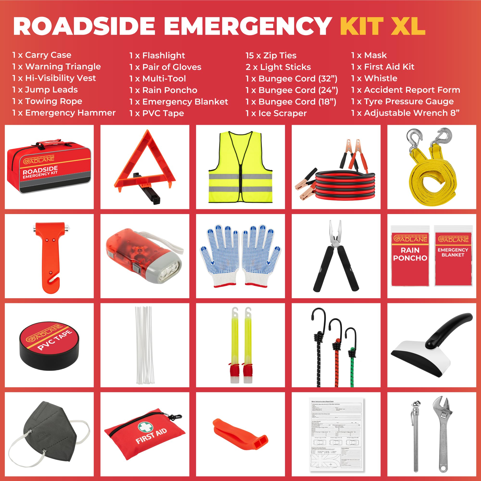 GADLANE ROADSIDE EMERGENCY KIT - X-LARGE