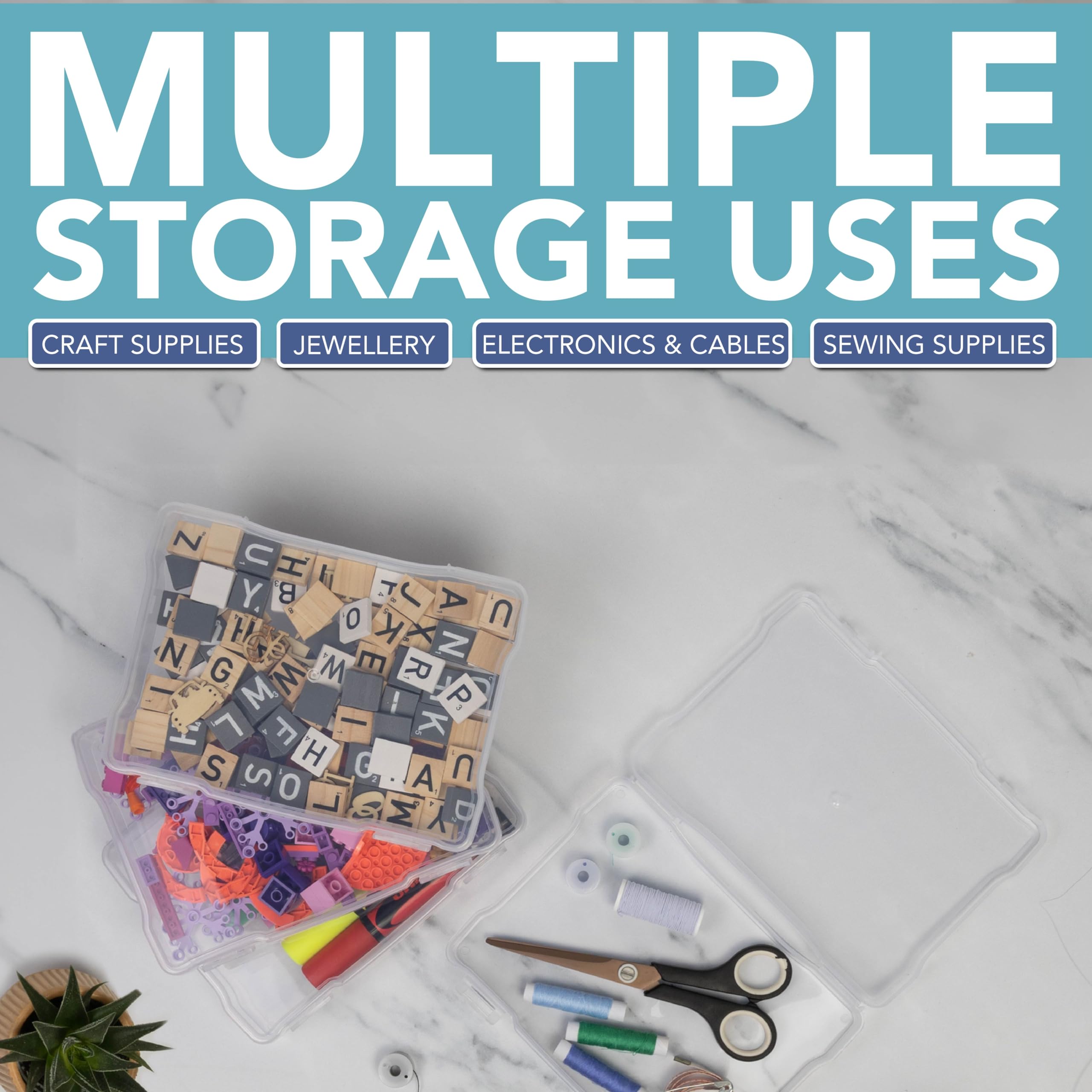 HEFTMAN 5” X 7” PHOTO STORAGE BOXES - CLEAR