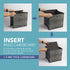 HEFTMAN COLLAPSIBLE STORAGE BOXES - 6 PACK - (26 X 26 X 28CM) - GREY
