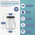 HEFTMAN CLEAR GLASS JARS 100ML - 6 PACK