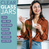 HEFTMAN CLEAR GLASS JARS 100ML - 6 PACK