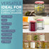 HEFTMAN HEXAGONAL JAM JARS 480ML - 12 PACK