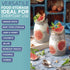 HEFTMAN CLEAR GLASS JARS 100ML - 6 PACK