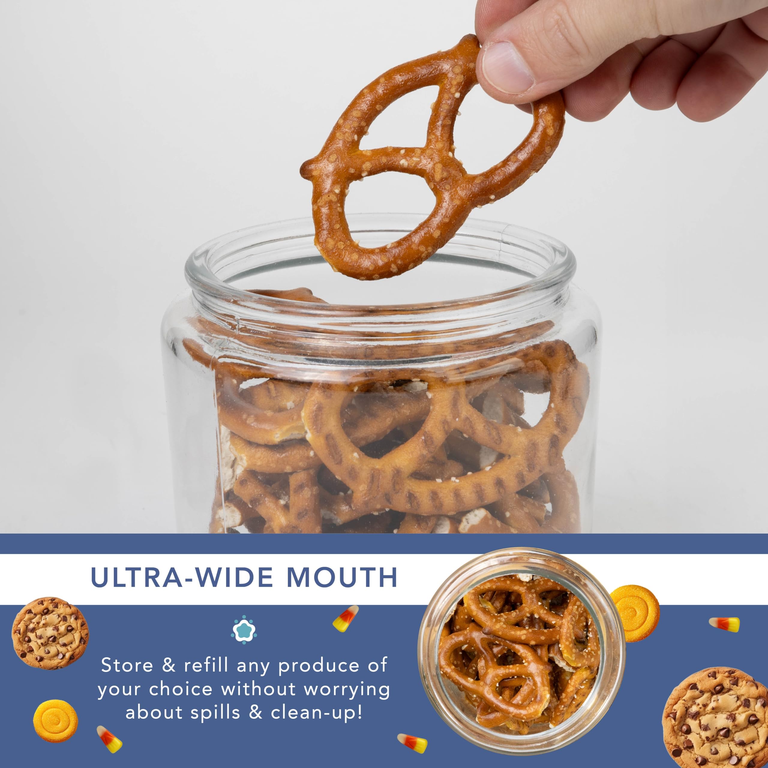 HEFTMAN STORAGE GLASS JAR 1L