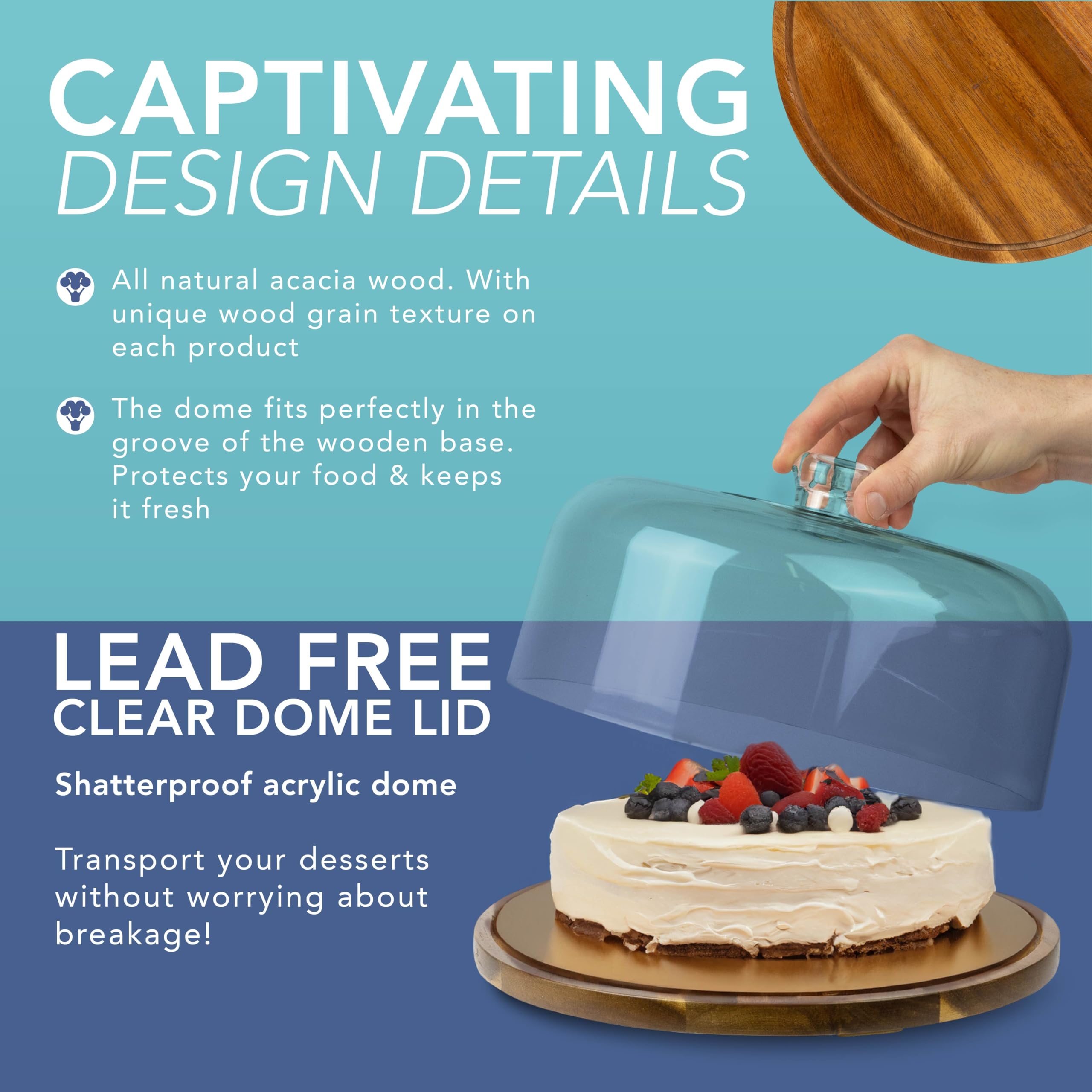 HEFTMAN CAKE PLATE WITH DOME LID
