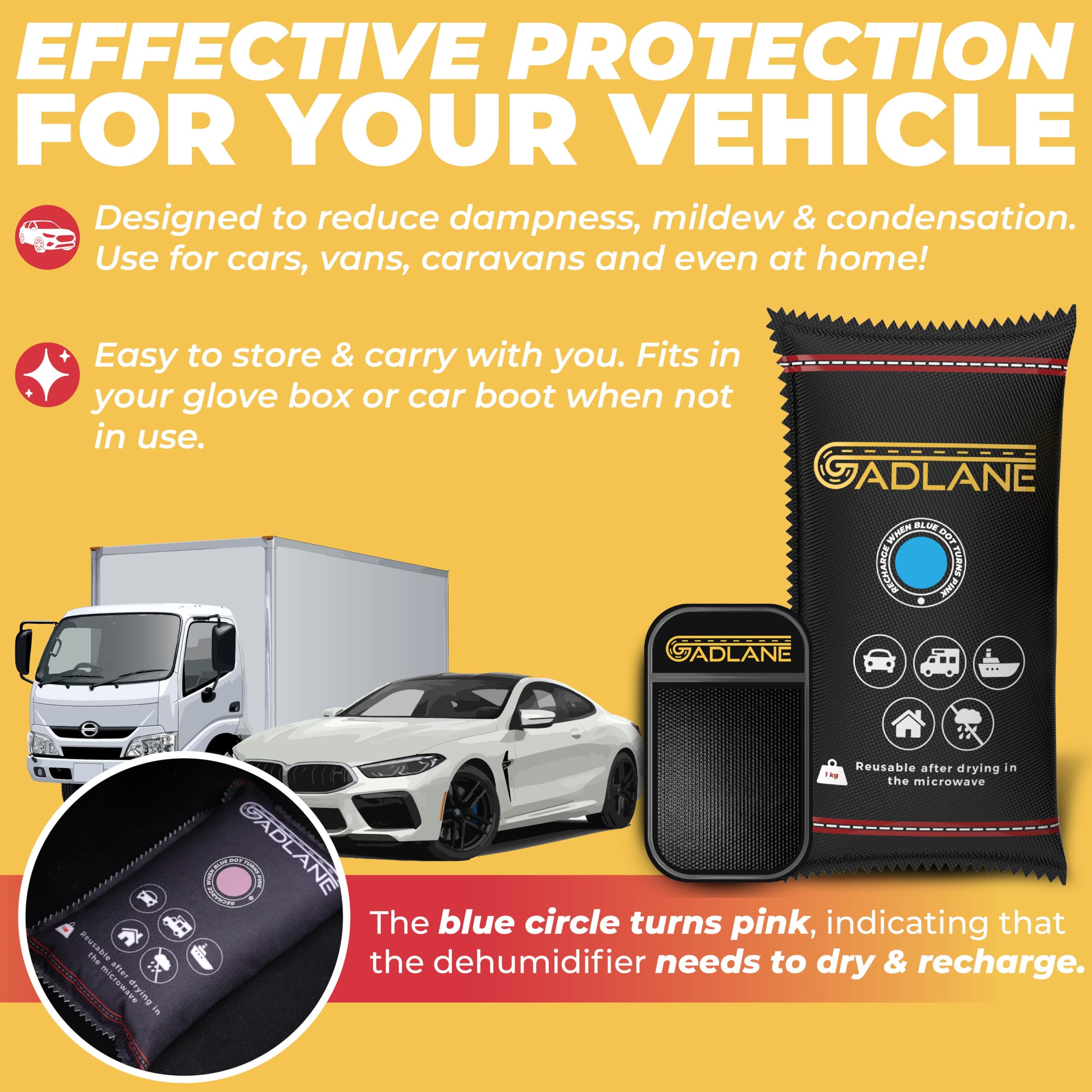 GADLANE CAR DEHUMIDIFIER 1KG +ANTI-SLIP MAT