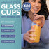 HEFTMAN GLASS CUPS 16OZ / 480ML - 4 PACK