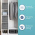 HEFTMAN COLLAPSIBLE STORAGE BOXES - 6 PACK - (26 X 26 X 28CM) - GREY