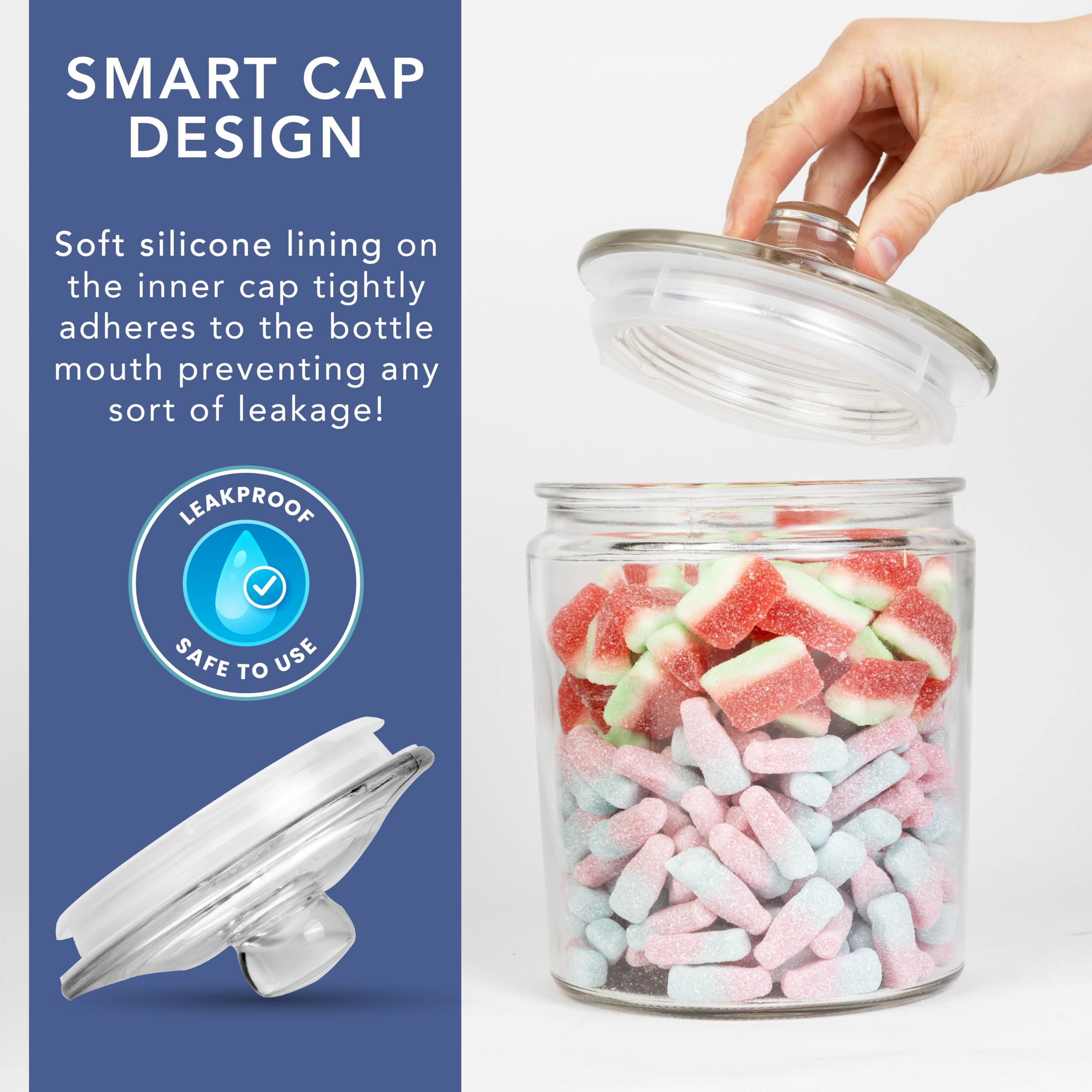 HEFTMAN STORAGE GLASS JAR 2L