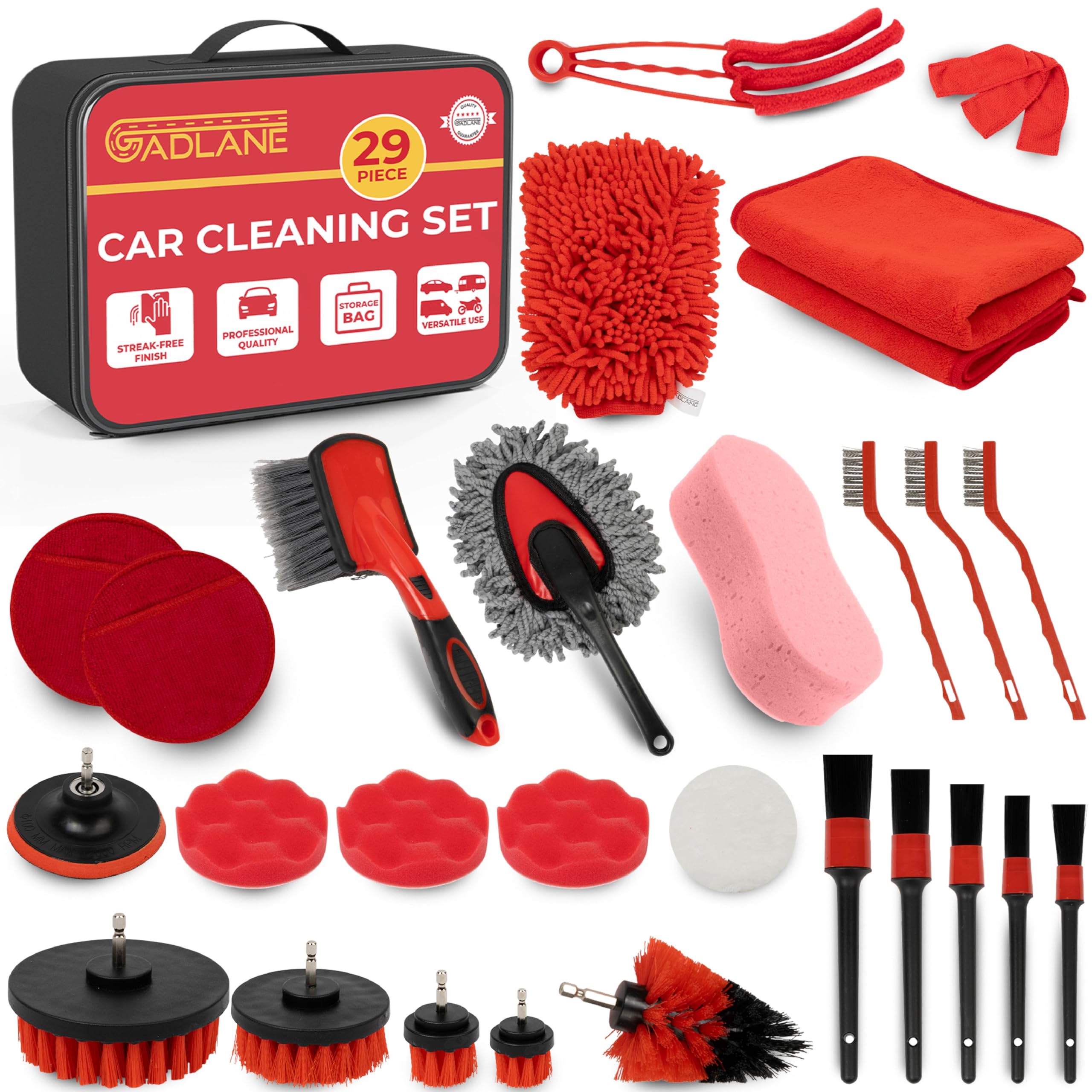 GADLANE CAR CLEANING SET - 29 PIECE
