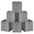 HEFTMAN COLLAPSIBLE STORAGE BOXES - 6 PACK - (26 X 26 X 28CM) - GREY