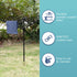 HEFTMAN 4 ARM ROTARY WASHING LINE - BLACK