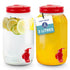 HEFTMAN PLASTIC DRINKS DISPENSER 3L ROSE RED - 2 PACK
