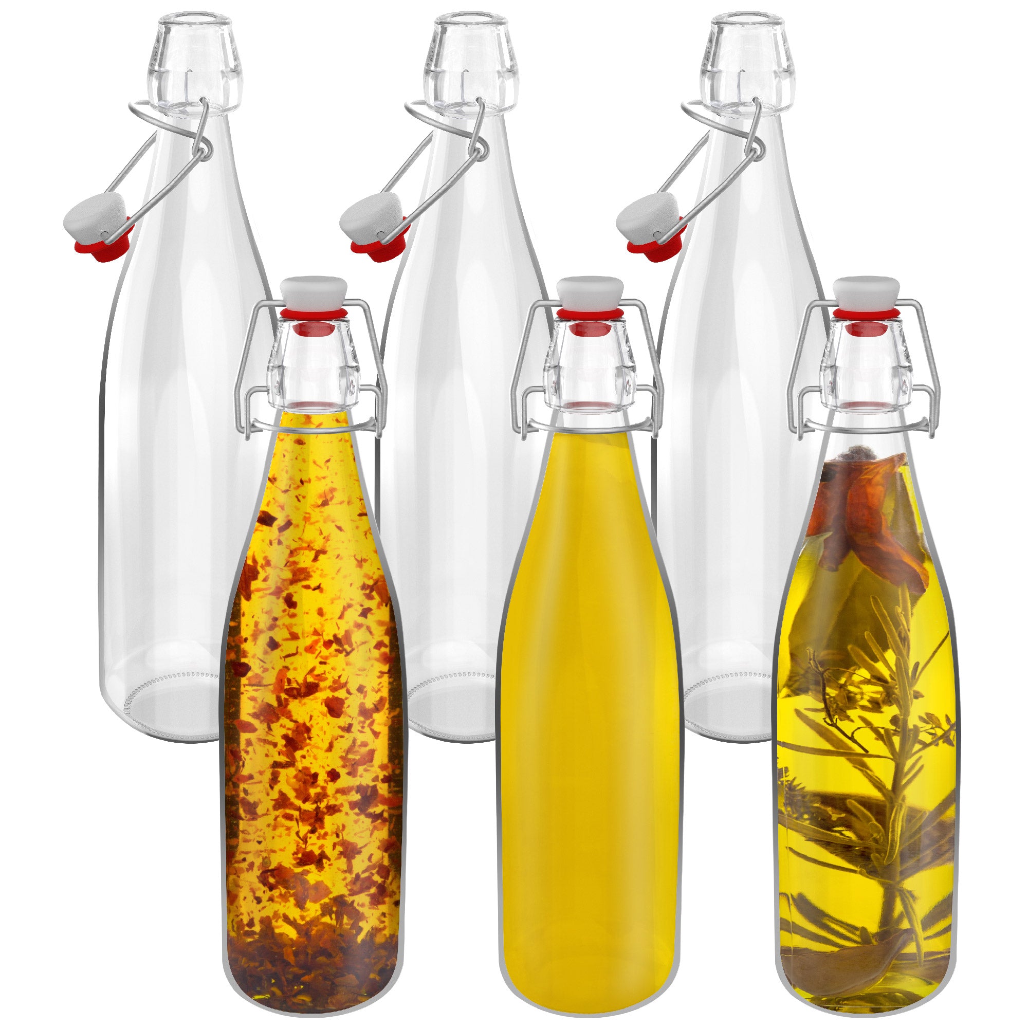 HEFTMAN CLIP TOP BOTTLES 500ML - 6 PACK
