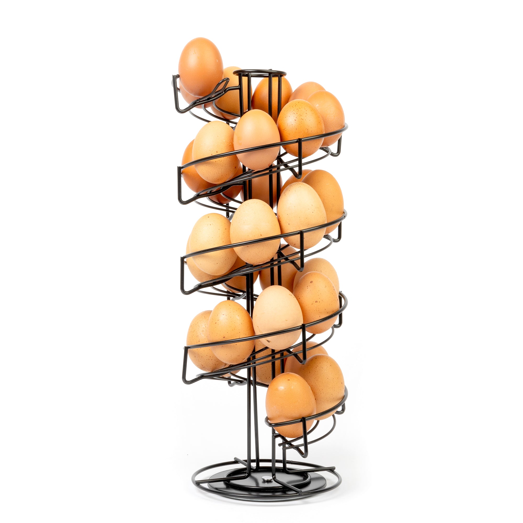 HEFTMAN SPIRAL EGG DISPENSER RACK - BLACK