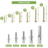 BLOSTM SCREWS AND WALL PLUGS - 200 PIECE