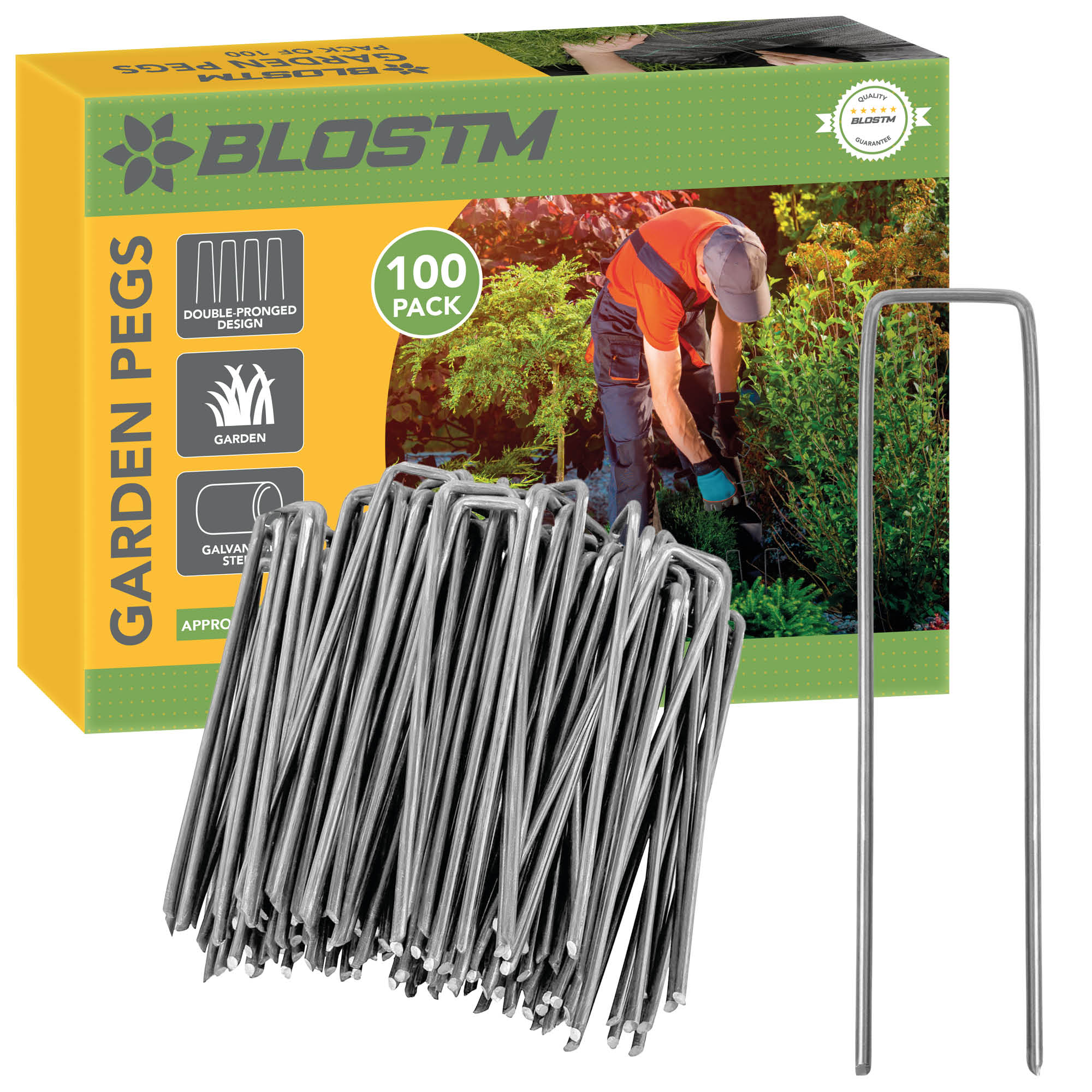 BLOSTM GARDEN PEGS - PACK OF 100