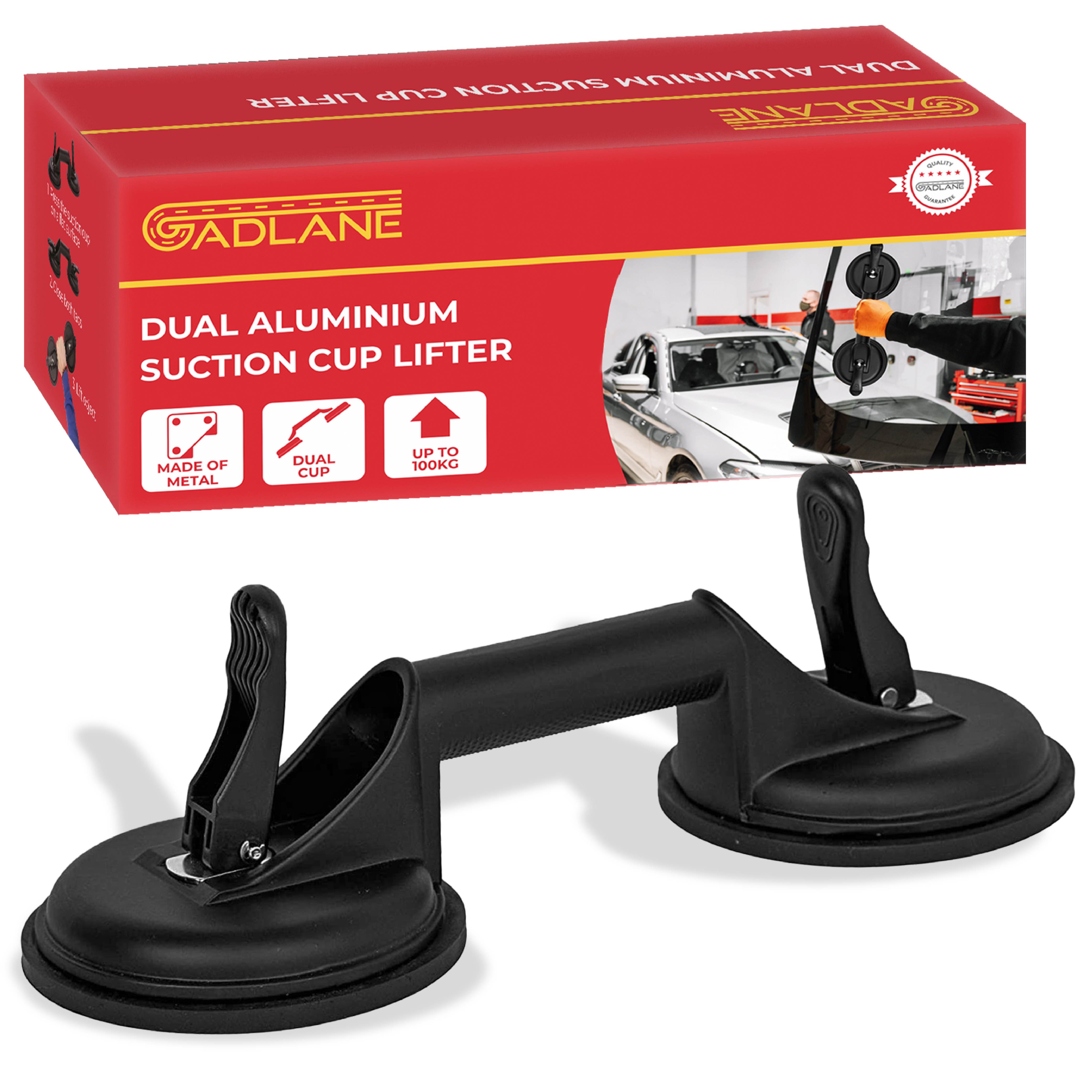 GADLANE DUAL ALUMINUM SUCTION CUP LIFTER