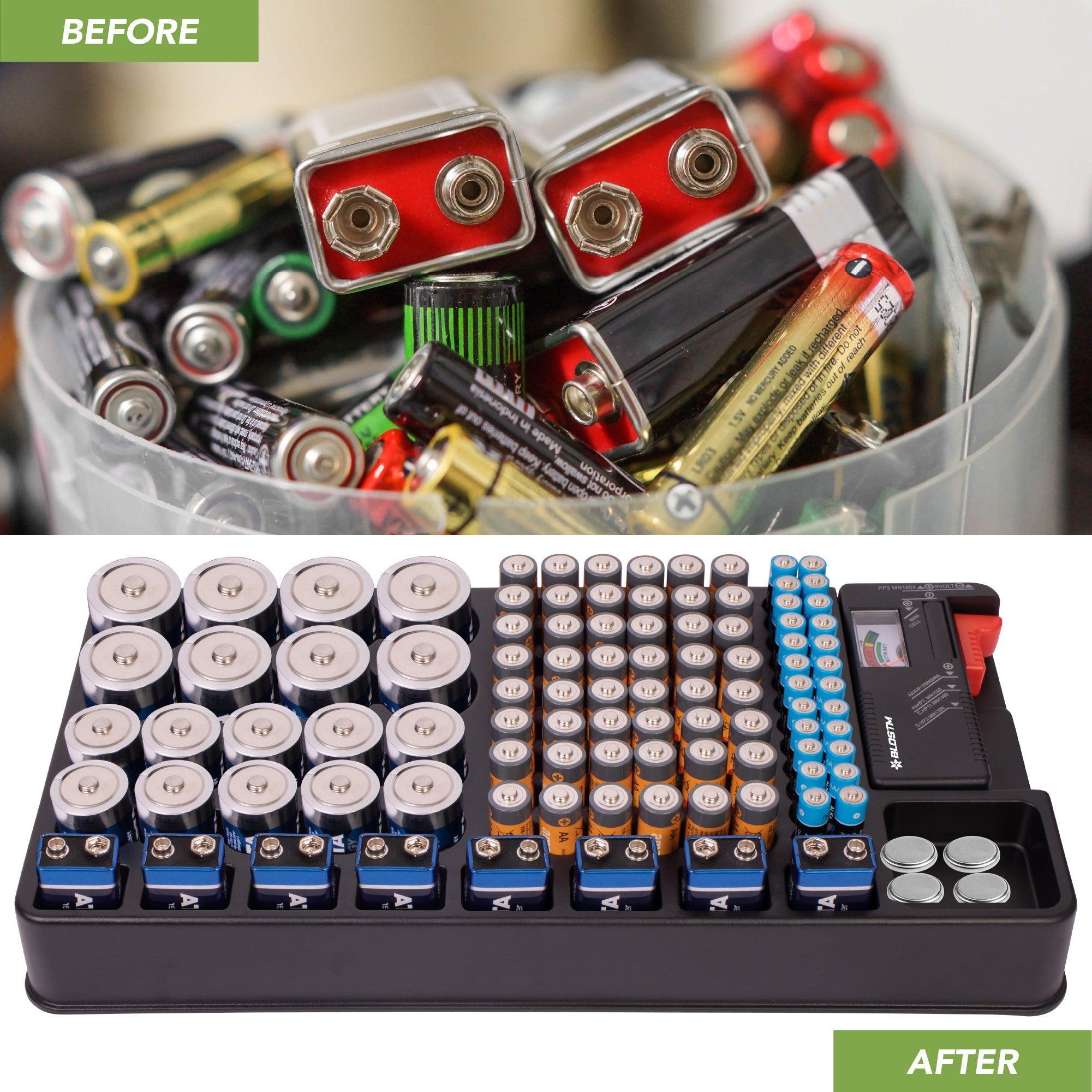 BLOSTM BATTERY ORGANIZER STORAGE