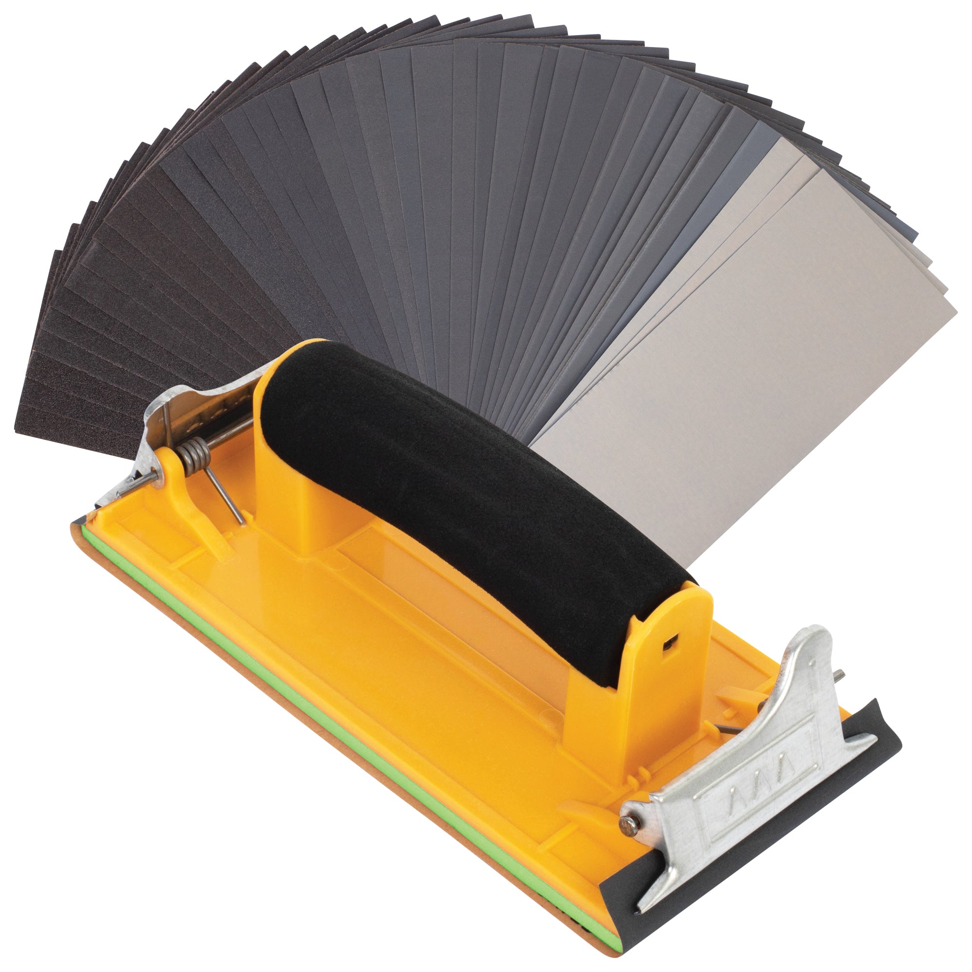 BLOSTM ASSORTED 48 PIECES SANDPAPER WITH SANDING BLOCK SANDER