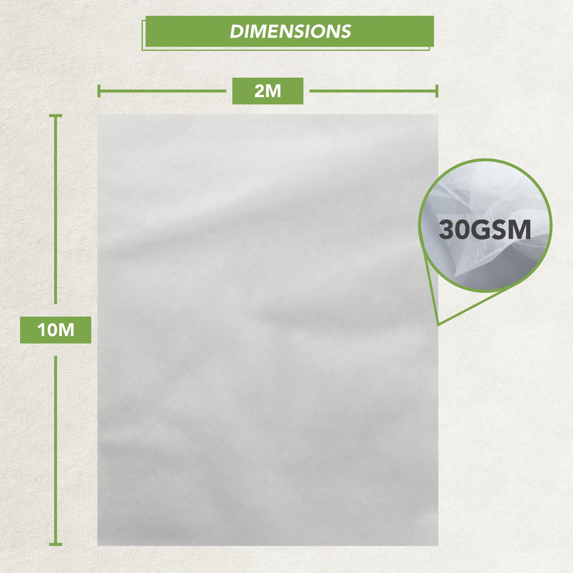 BLOSTM GARDEN FLEECE 30GSM 2 X 10M