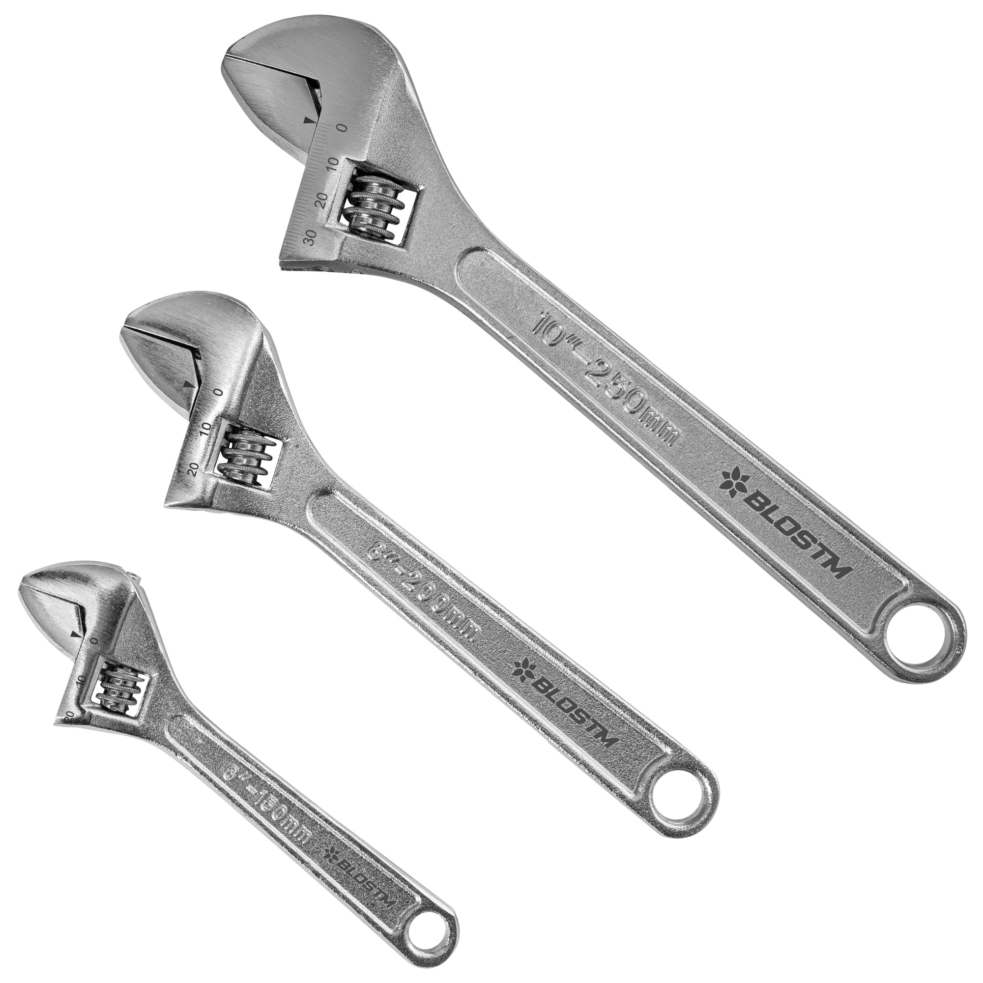 BLOSTM ADJUSTABLE SPANNER SET 3 PIECE