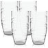 HEFTMAN CLEAR SWIRL ACRYLIC TUMBLERS - SET OF 4