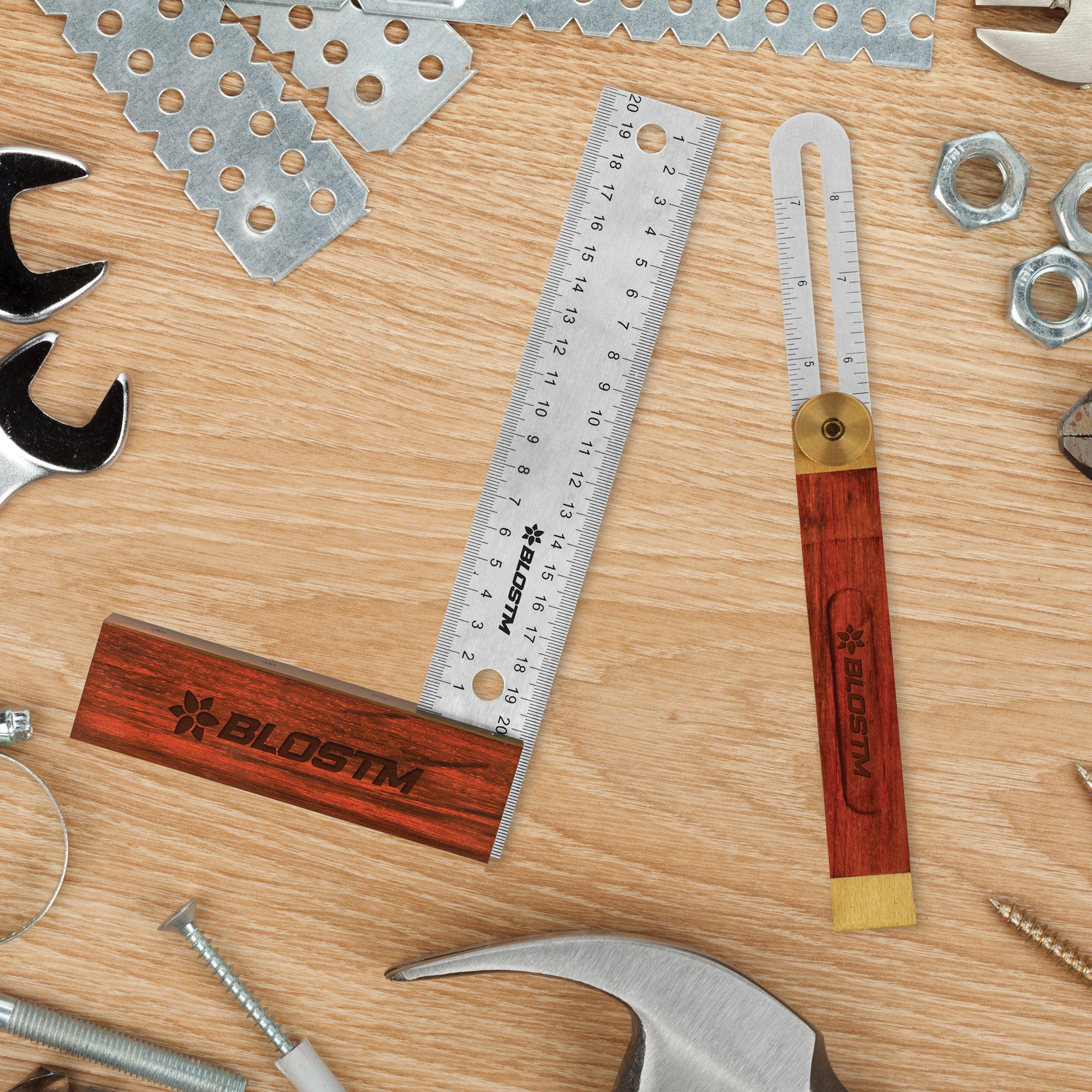 BLOSTM CARPENTRY SQUARES SET 2 PIECE