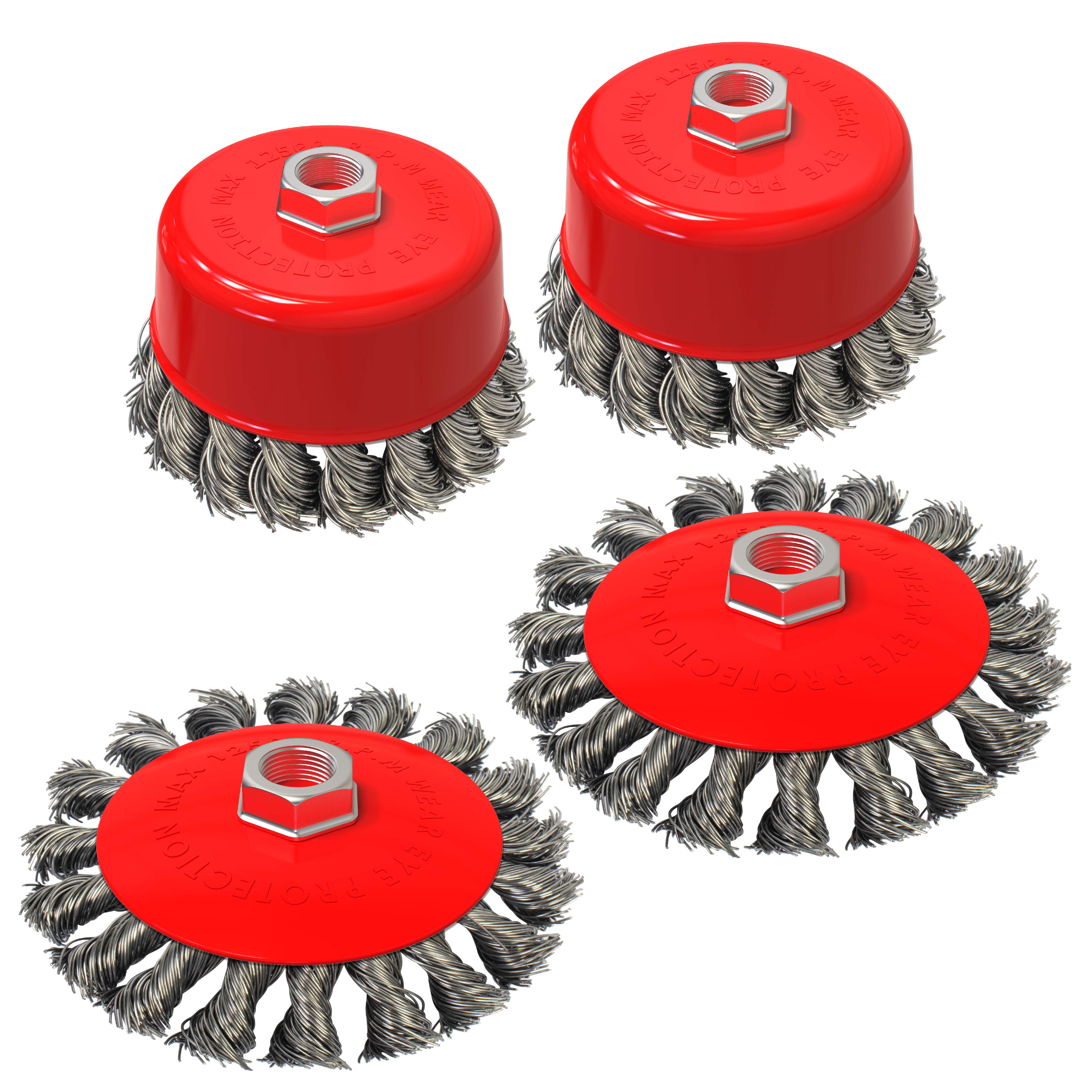 BLOSTM TWIST KNOT WIRE BRUSH SET 4PCS