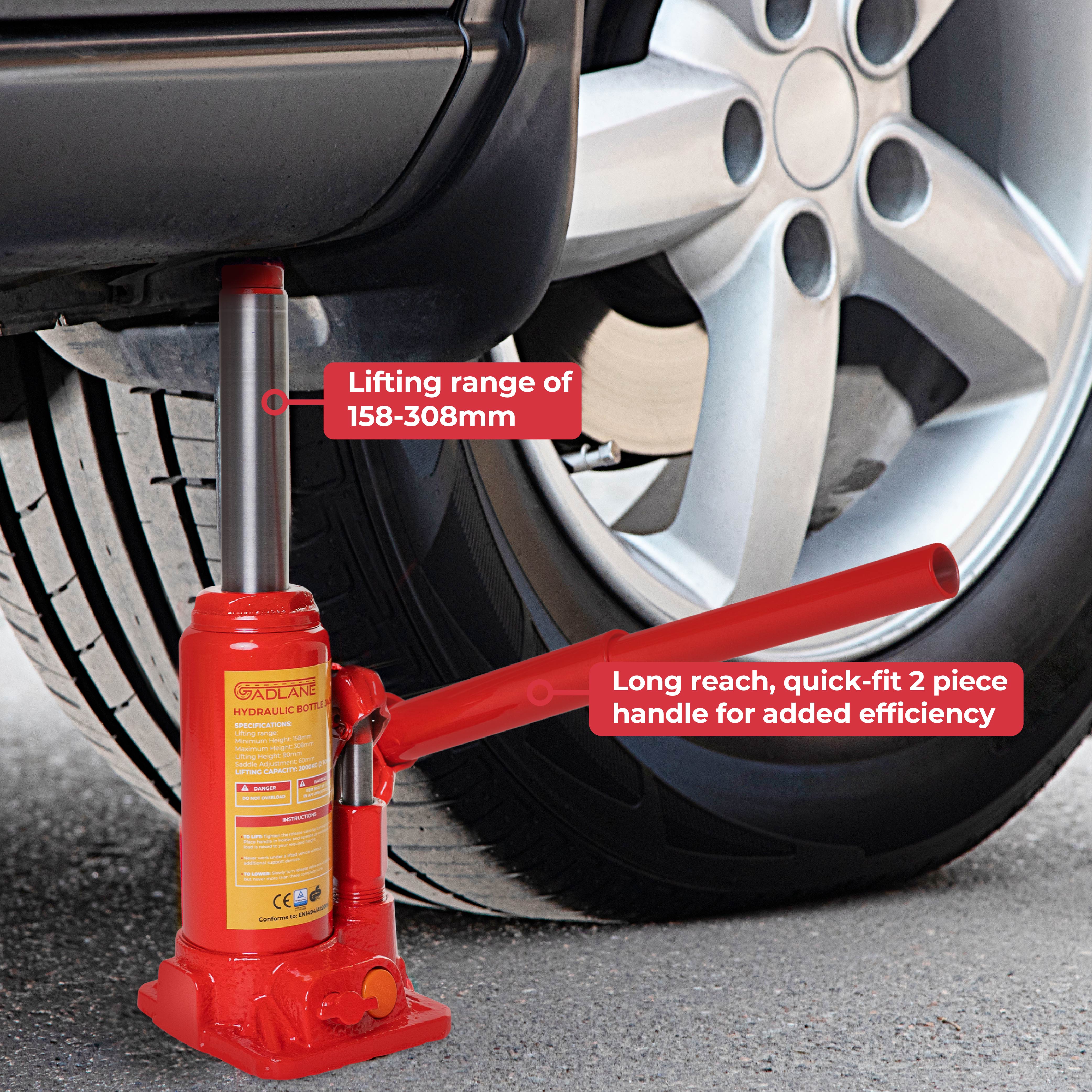 GADLANE HYDRAULIC BOTTLE JACK - 2 TONNE