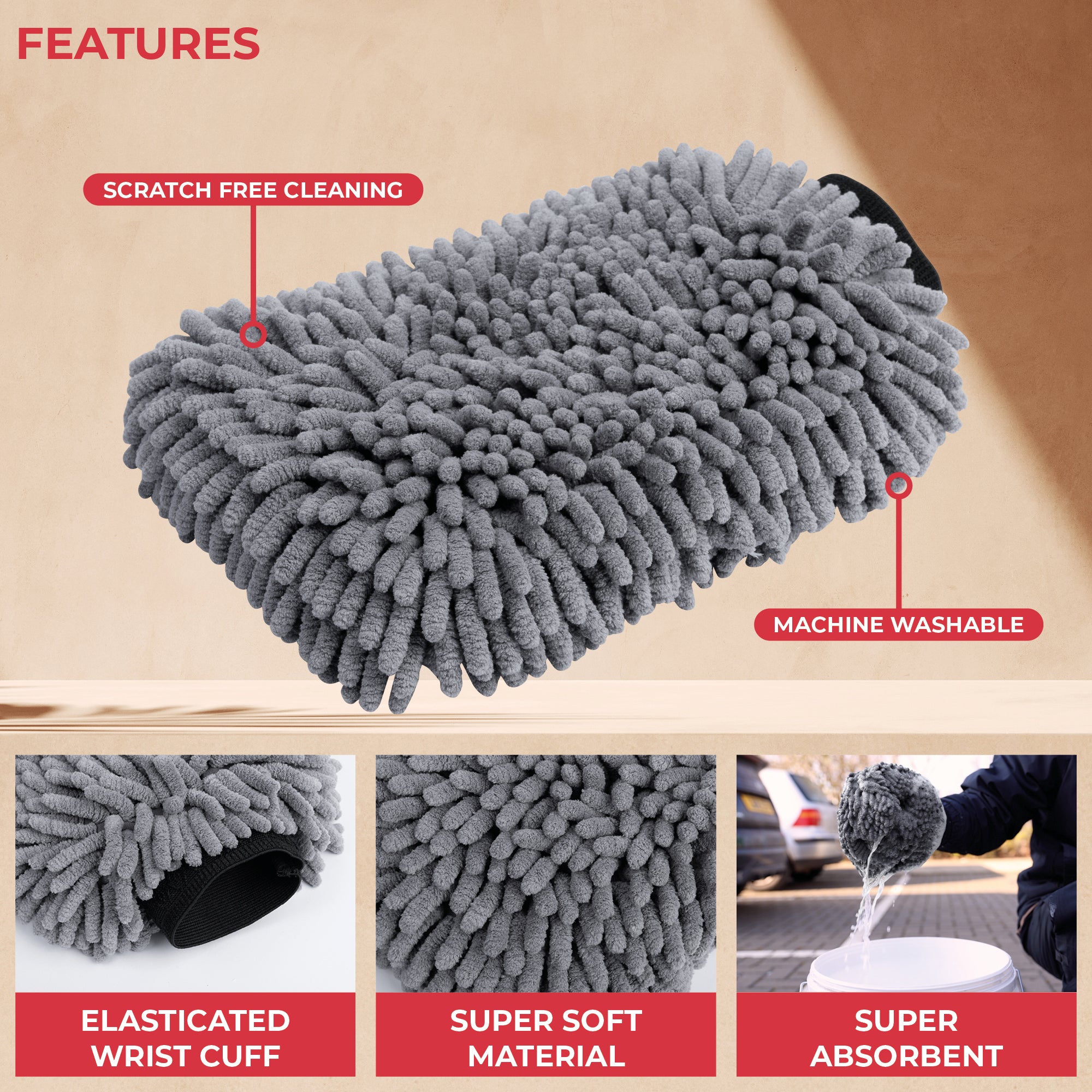 GADLANE MICROFIBER WASH MITT (2 PACK)