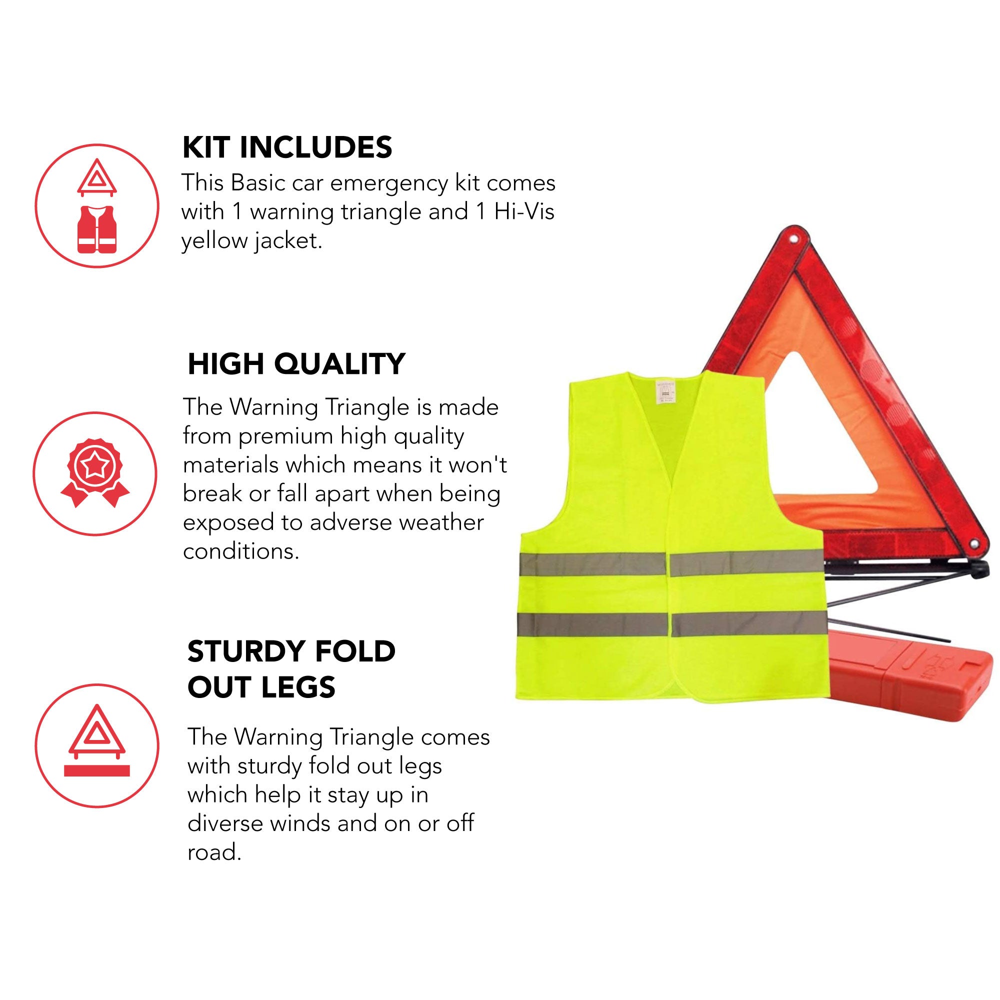 GADLANE WARNING TRIANGLE - HIGH VISIBILITY VEST