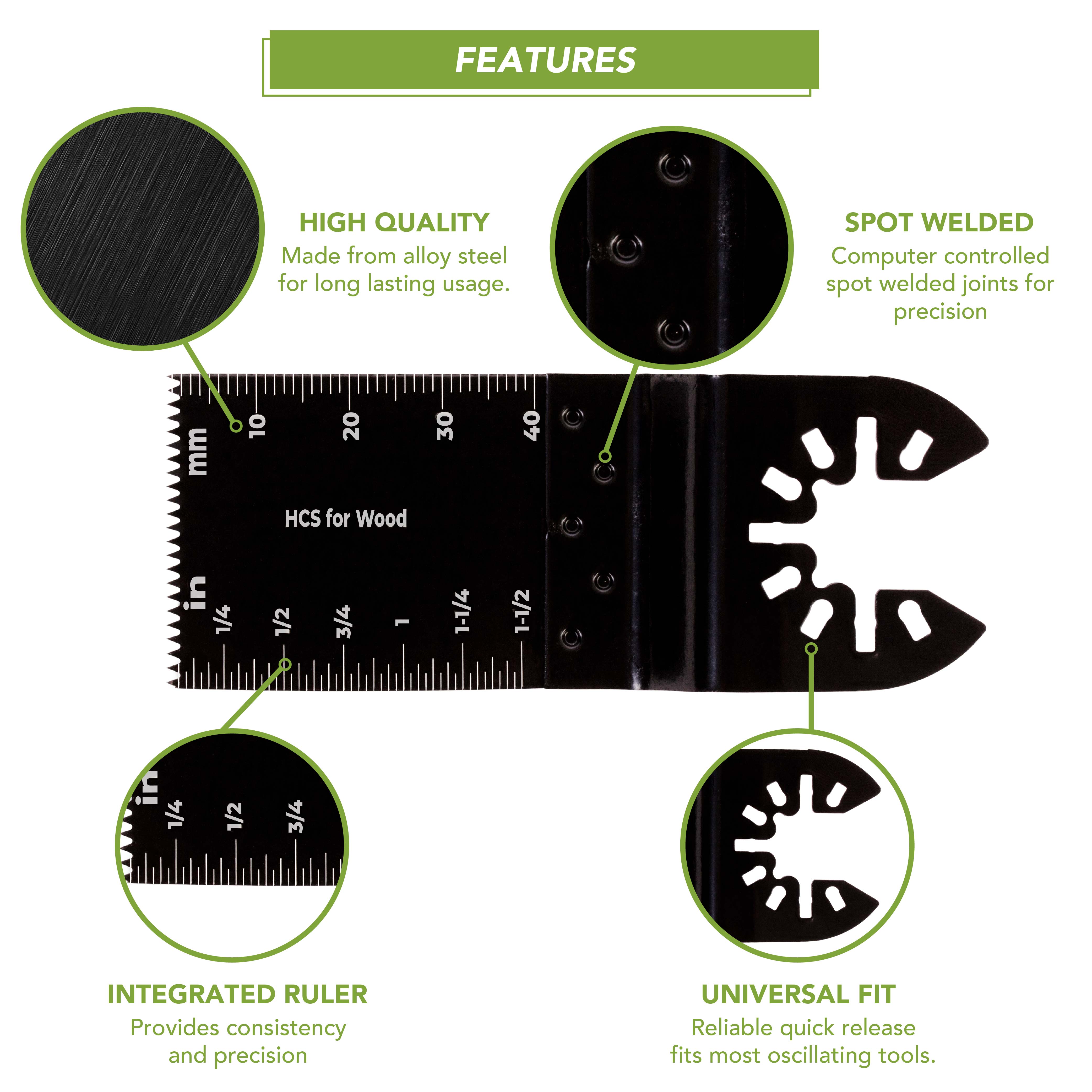 BLOSTM WOOD OSCILLATING SAW BLADES 15 PACK