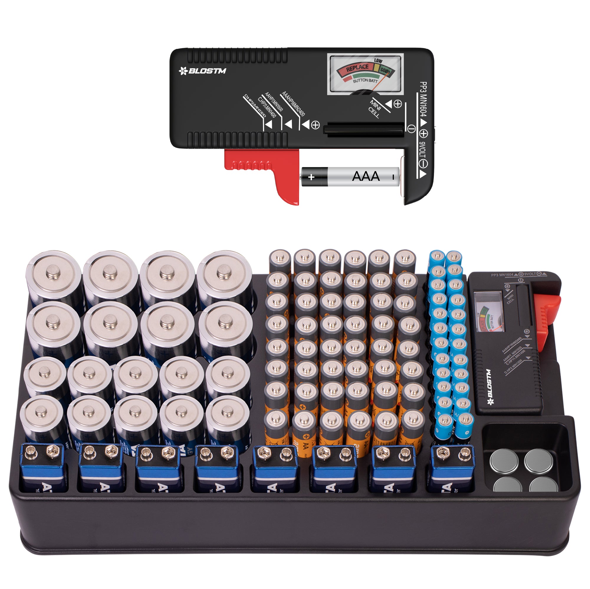 BLOSTM BATTERY ORGANIZER STORAGE