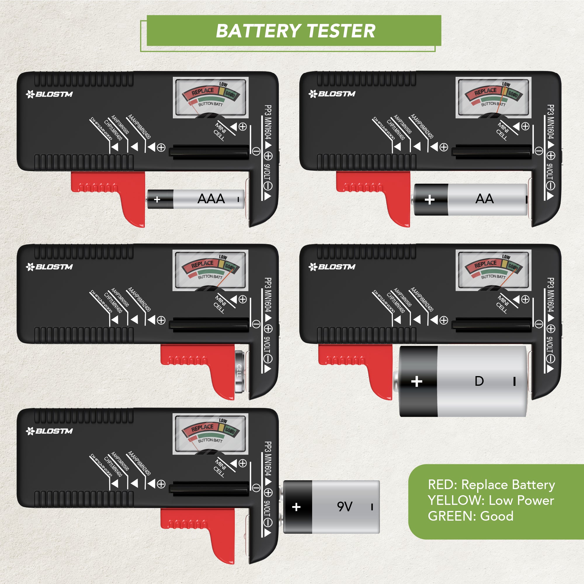 BLOSTM BATTERY ORGANIZER STORAGE CASE