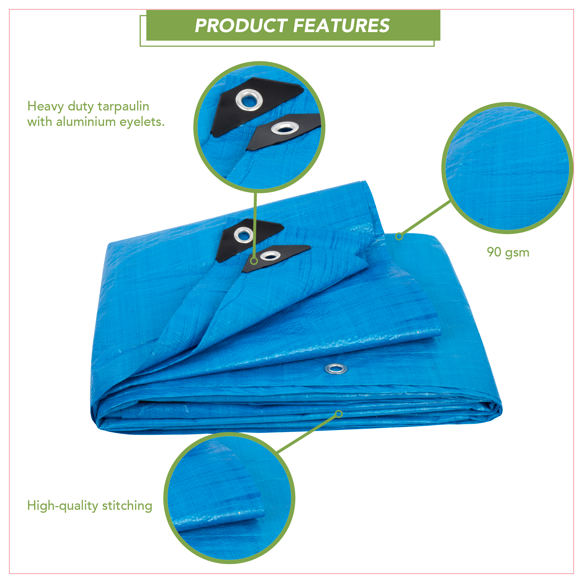 BLOSTM TARPAULIN 2 X 3M - 90GSM - PACK OF 2