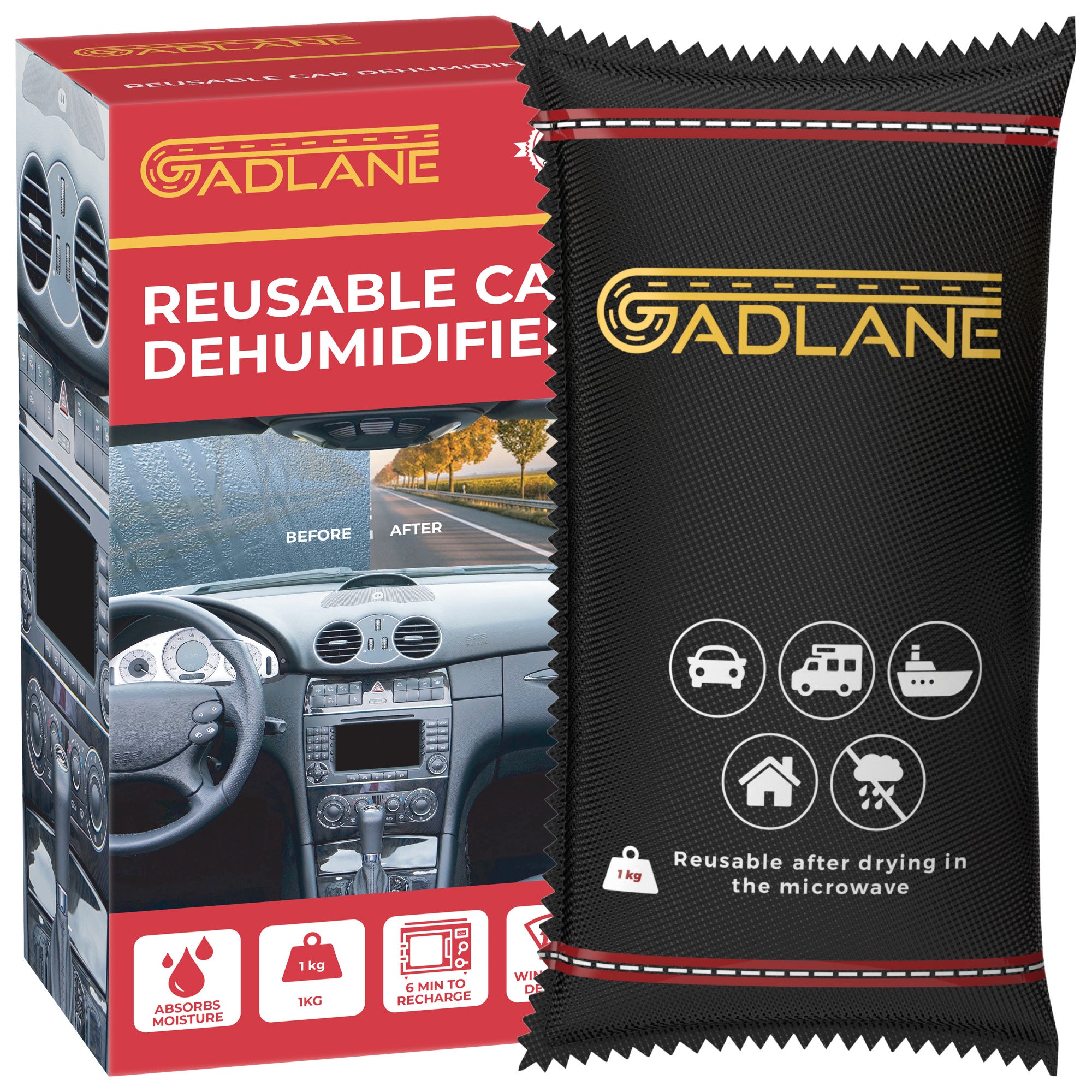 GADLANE REUSABLE CAR DEHUMIDIFIER 1KG