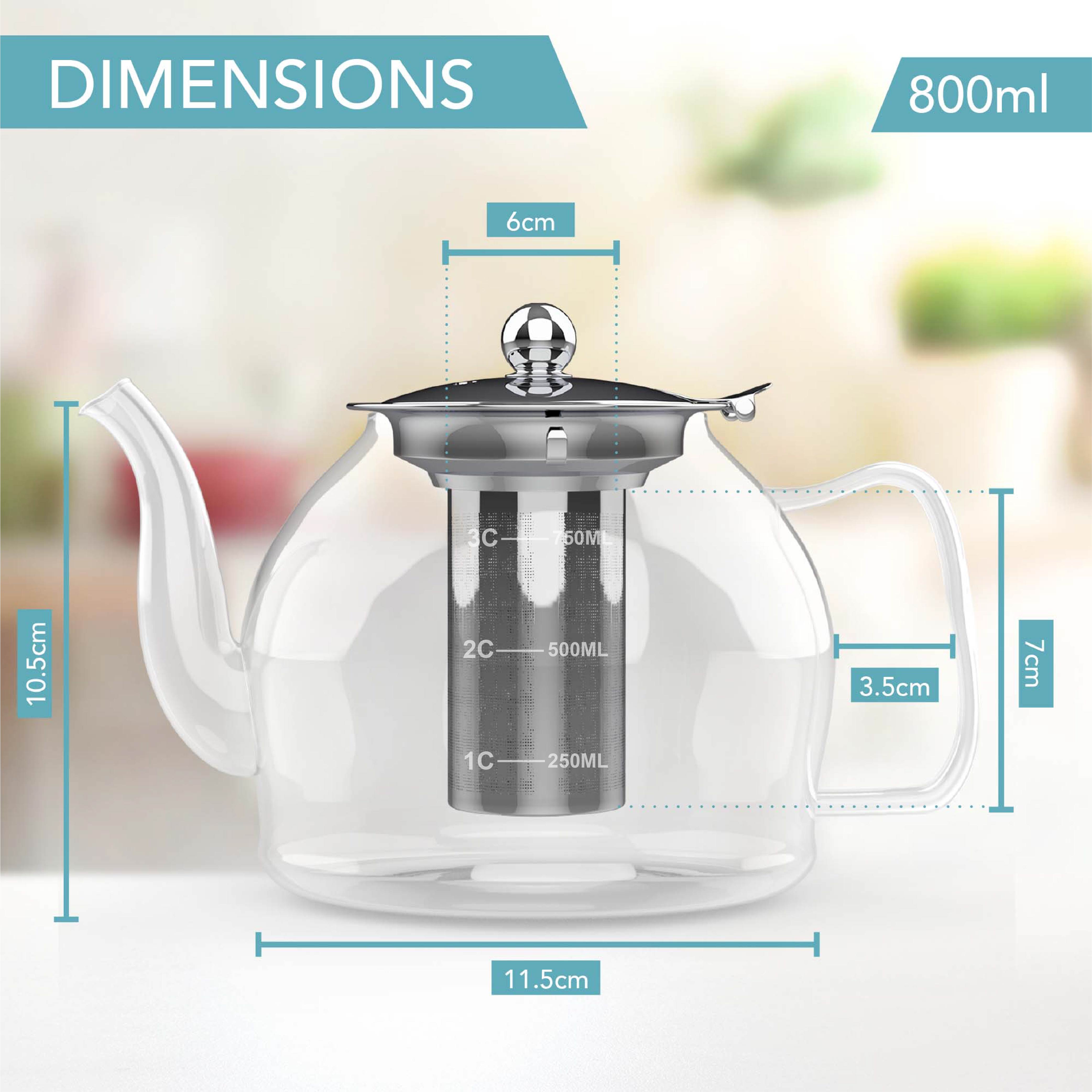 HEFTMAN GLASS TEAPOT 800ML