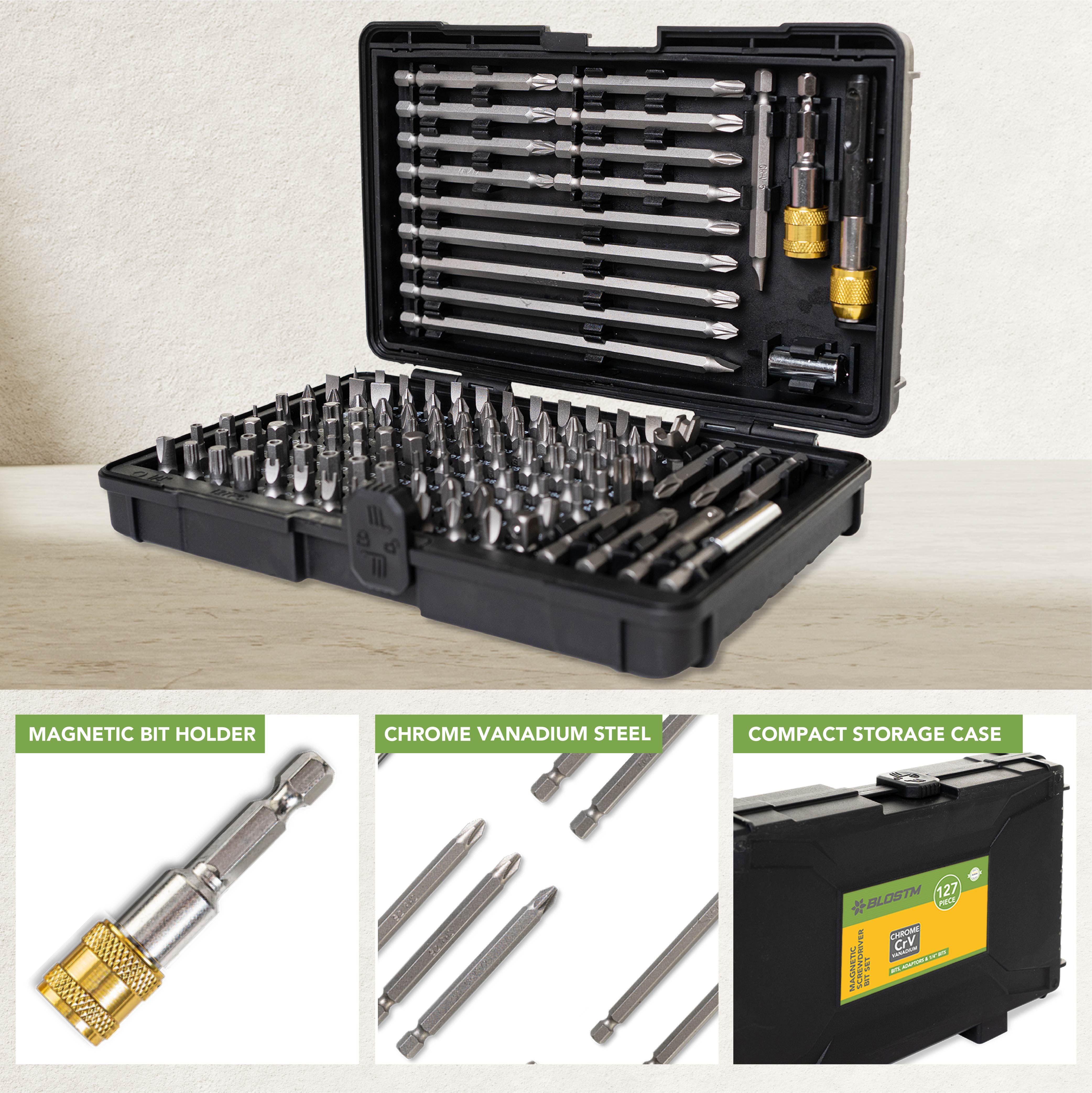 BLOSTM MAGNETIC SCREWDRIVER BIT SET 127 PIECE