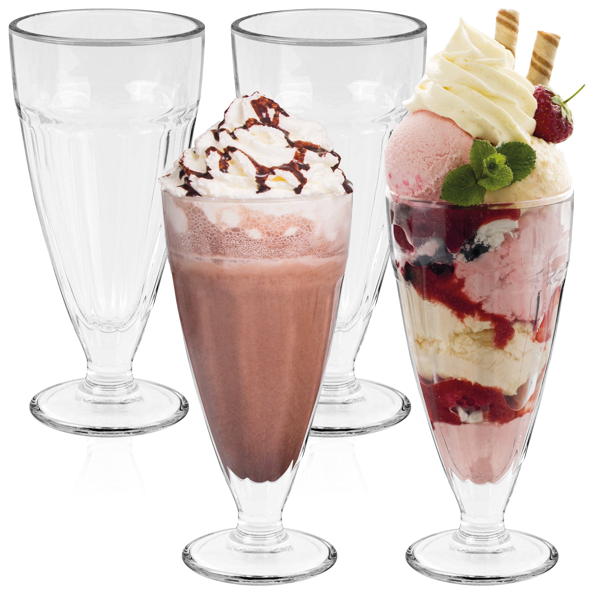 HEFTMAN ICE CREAM SUNDAE GLASSES 4 PACK